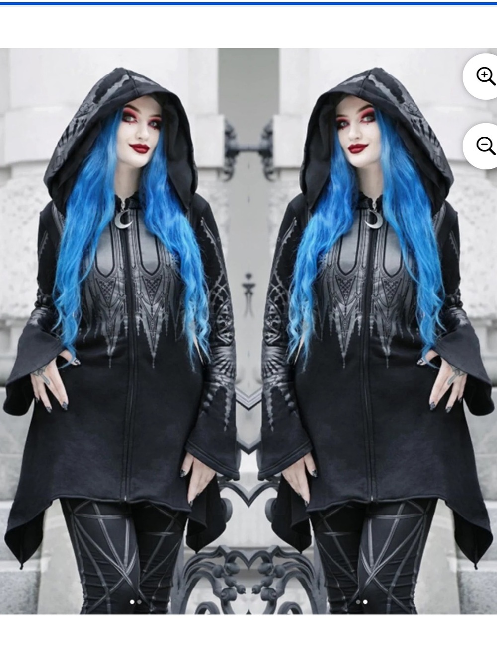 Gothic Halloween zip-up hoodie